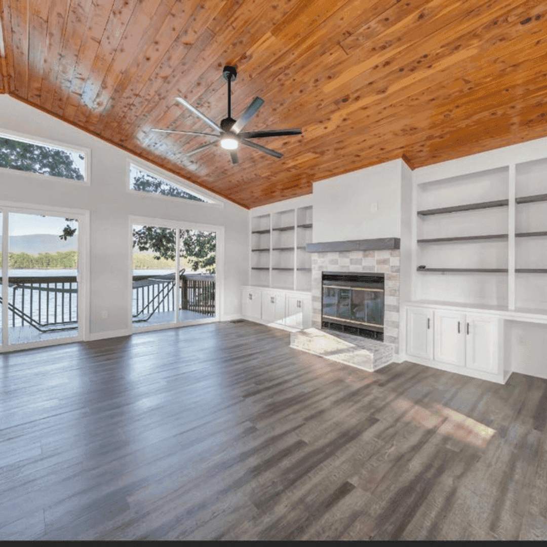 Case Floors Driftwood Foundation luxury vinyl plank flooring in a living room