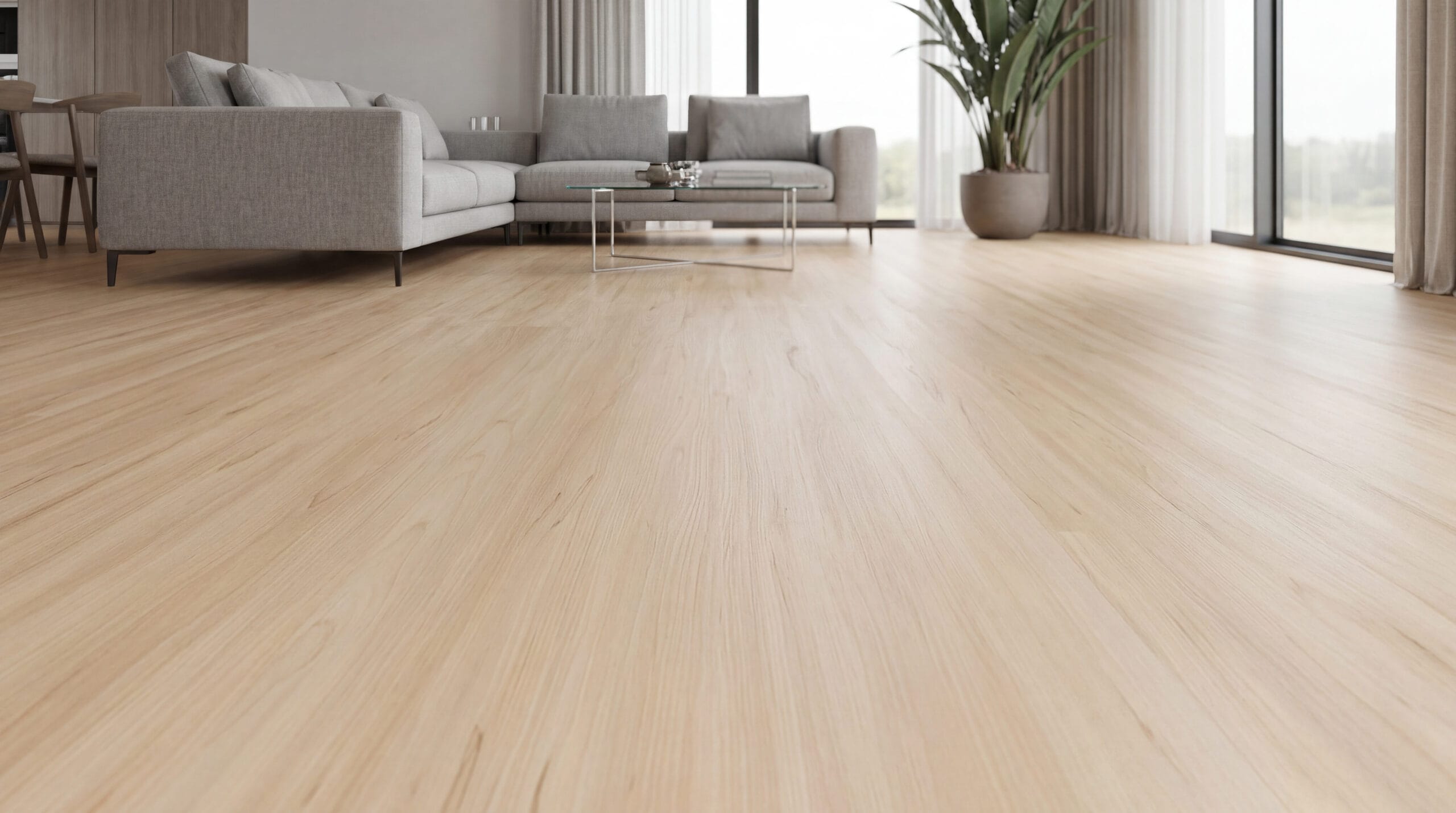 Palomino Signature luxury vinyl plank flooring from Case Floors, 6.5mm thick with a 24 mil wear layer.