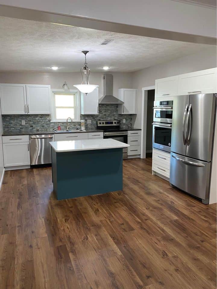 Case Floors Pecan Foundation luxury vinyl plank flooring in a warm brown wood look