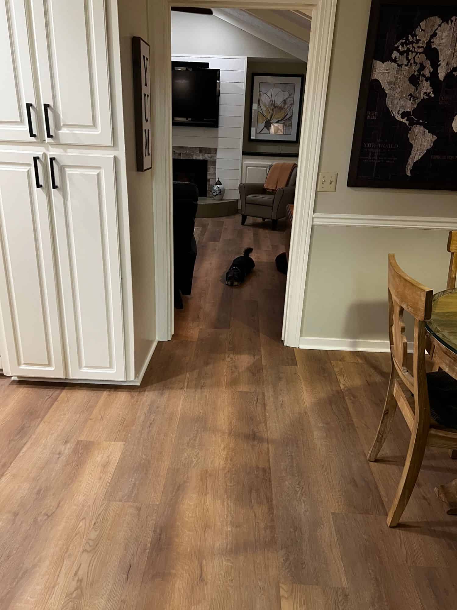 Willow Signature LVP flooring installation in a Pace, FL living area
